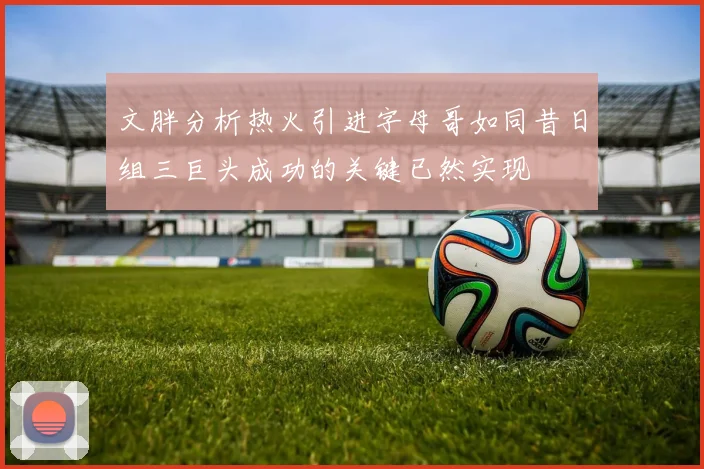 文胖分析热火引进字母哥如同昔日组三巨头成功的关键已然实现